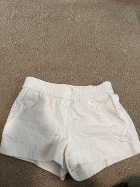 J. Crew Cream High-Waist Textured Shorts